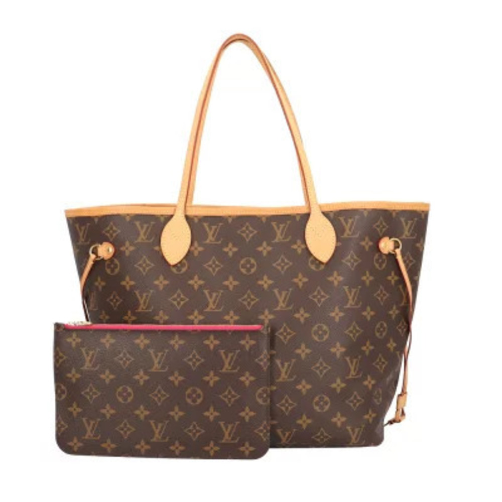 Louis Vuitton Neverfull Monogram Tote Bag Canvas Brown